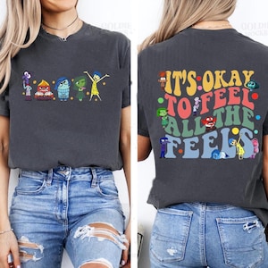 Comfort Colors® Disney Every Day Is Full Of Emotions,Inside Out It's Okay To Feel All The Feels Shirt, Mental Health shirt, Speech Therapy