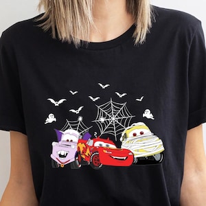 Retro  Cars  Halloween Shirt, Lightning McQueen Halloween Shirt, Disney Halloween Trip, Halloween Party, Halloween Gift