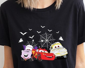Retro Autos Halloween Shirt, Lightning McQueen Halloween Shirt, Disney Halloween Reise, Halloween Party, Halloween Geschenk