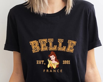 Chemise Belle, chemise Belle princesse, chemise La Belle et la Bête, t-shirt Disney, chemise Belle Disney, princesse Disney, chemise Est 1991