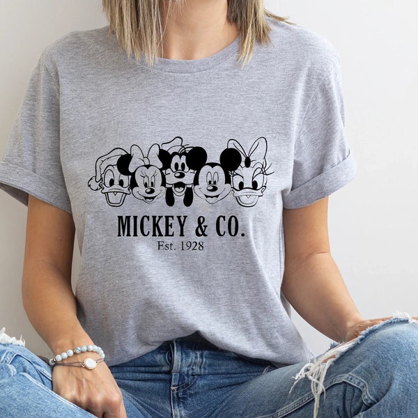 Mickey & Co 1928 Shirt, Retro Vintage Disney Shirt, Retro Mickey And Co, Disneyworld Shirts ,Family Mickey And Friends Shirt