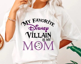 Mi villano favorito de Disney es mi camiseta de mamá Disney, camiseta de Disney para hombres, camiseta de Halloween de Man Disney, camiseta de la familia Disney