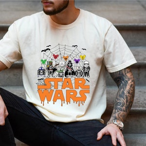 Comfort Colors Star Wars Halloween Shirt, Vintage Halloween Shirt, Disney Halloween Shirt, Disney Family Halloween, Star Wars Halloween Tee
