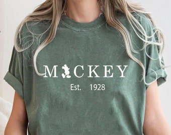 Comfort Colors  Mickey Shirt, Disney Mickey 1928 Shirt, Mickey Mouse Est 1928 Shirt,  Disneyland Mickey Shirt, Mickey Shirt Gift
