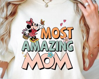 Camiseta Disney "La Mamá Más Increíble", camisetas inspiradas en Minnie, regalo para el Día de la Madre de Disney, camiseta para mamá primeriza, camiseta Disney para el Día de la Madre