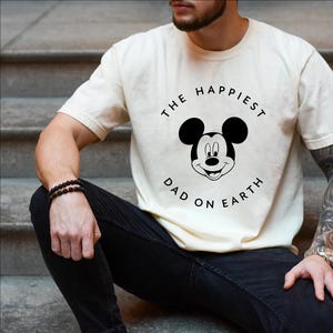 Lyckligaste pappa på jorden Disney-tröja, Disney-resa pappa-tröja, fars dag-present, ny pappa Disney-tröja, Disney-tröja för män