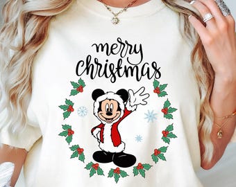 Disney Micky Weihnachtsshirt, benutzerdefinierte Disney Familie Weihnachtsshirt, Micky Weihnachten, Weihnachten Familienshirt, Disneyland Weihnachten