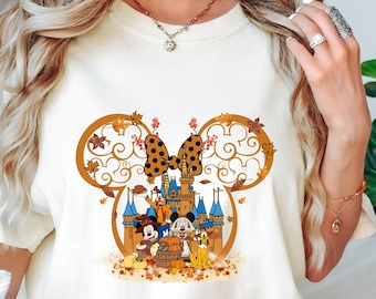 Disney Mickey And Friends Jesienna Koszulka, Wycieczka Jesienna na Święto Dziękczynienia, Disney Family Thanksgiving Matching Disney Gift Shirt, Disney Custom