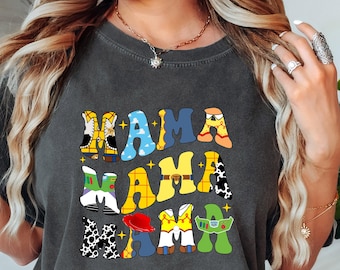 Camiseta de mamá de Toy Story, camiseta de dibujos animados de mamá, camiseta retro de mamá de Toy Story, camiseta de mamá mágica, camiseta del día de la madre, regalo para mamá