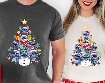 Chemise de Noël Stitch, T-shirt de Noël, Chemise de Noël Disney, Sweat-shirt Disney, Chemise de Noël, Cadeau de Noël