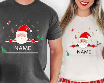 Camisetas navideñas familiares a juego, camiseta navideña familiar, camisetas navideñas a juego, camiseta navideña personalizada, camiseta navideña familiar con nombre personalizado