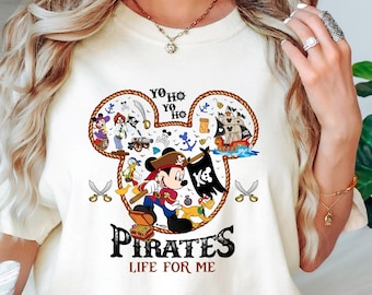 Mickey & Friends Disney Pirates Shirt, Yo Ho Yo Ho A Pirate's Life for Me, Family Pirates of the Caribbean, Disney Cruise Shirt