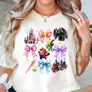 Comfort Colors coquette Mario Shirt, Family Universe park trip 2025 shirt,Disney Shirt, Orlando Park Epic Universe Shirts