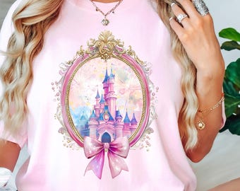 Disney Magical Castle Shirt, Magic Kingdom  Coquette Shirt, Disney Castle Fairytale Shirt, Disneyworld Family Trip