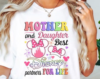Disney Mother Daughter Matching Shirt, Mother And Daughter Disney Best Partner For Life,Disney Matching Shirts,Mama And Me Shirt,Disney Trip