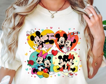 DisneylHearts tshirt, Disney Valentines tshirt, Mickey And Minnie Valentine tshirt, Valentines Day Sweatshirt