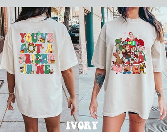 Disney Pixar Toy Story Christmas Shirt, Disney Family Christmas Party 2024, You&#39;ve Got A Friend In Me, Disney Group Christmas Sweatshirt