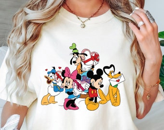 Comfort Colors® Mickey and Friends-shirt, aquarel Disney-shirt, Disney-vakantieshirt, retro Walt Disney-shirt, Disney-gezinsvakantie