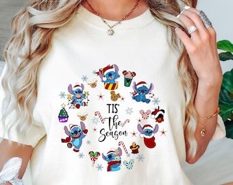 Stitch Christmas Shirt, Disney Christmas Shirt, Stitch Tis The Season Shirt, Disney Shirt, Christmas Shirt, Disney Matching Shirts,