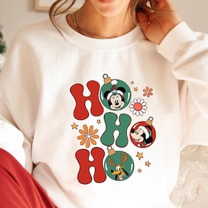 Disney Christmas Ho Ho Ho Shirt,Mickey And Friends Christmas TShirt,Matching Family Xmas Party Tees,Kids Disney Christmas Shirt,Xmas Gift
