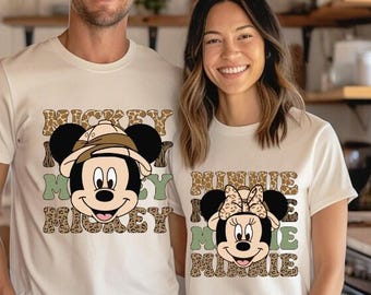 Camisetas de Disney Animal Kingdom, camiseta Disney a juego, camiseta Disney Safari, camisetas de vacaciones familiares, Mickey y Minnie Animal Kingdom