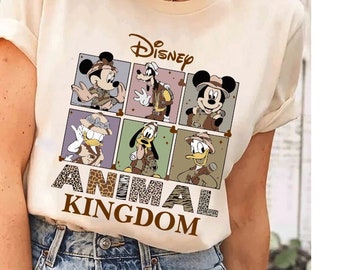 Maglietta retrò Disney Animal Kingdom, Maglietta Topolino e i suoi amici, Maglietta Disney Mickey Safari, Maglietta Vintage Safari Mode, Maglietta Comfort Colors