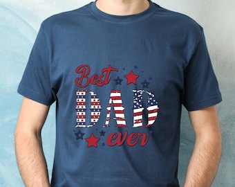 Dad USA Flag Patriotic Shirt, Fathers Day Gift for Father T-shirt ...