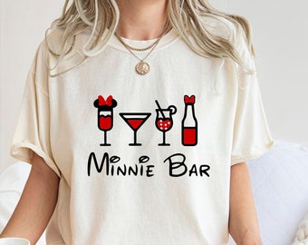 Comfort Colors® Minnie Bar Shirt, Disney Shirts, Drinking Shirts, Drinking Around the World Shirt, Minnie Mouse Shirt,  Minnie Shirts