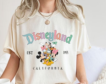 Camiseta Comfort Colors® Disneyland California, camiseta Disneyland fundada en 1955, camiseta Disneyworld, camiseta Disney, camiseta Mickey y sus amigos