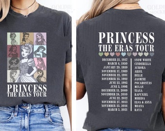 Princess Eras Tour  Shirt, Disney Princess Tour Tee, Disney Princess Characters Shirt, Disney Girl Trip Shirt,Disneyland Shirt