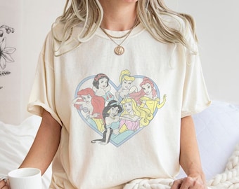 Retro Princess Shirt, Disney Princess Shirt, Princess Characters Shirt, Disney Girl Trip, Disneyland Shirt, Disney Group Tee, Disney Trip