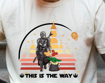 This Is The Way-T-shirt, Star Wars-shirt, Mandalorian-T-shirt, Disney-hoody, The Mandalorian-shirt, Disney-T-shirt heren, Disney-T-shirt Star Wars Disney