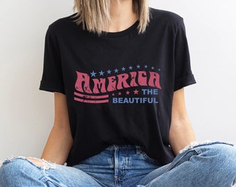 América La hermosa camisa, camisa de la libertad, camisa de América, camisa de la bandera estadounidense, camisa de la bandera de EE.UU., camisa del 4 de julio, camisa del día de la independencia