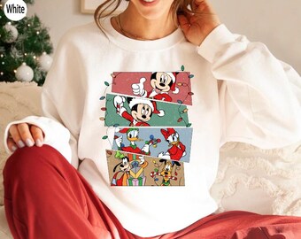Mickey & friends Disney Weihnachtshemd, Pinkes Weihnachts-T-Shirt-Sweatshirt, Mickeys sehr frohes Weihnachtshemd, WWW Disneyland-Reisegeschenk