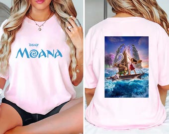 Comfort Colors Disney Princess Moana 2 Maglietta, chiamata dagli antenati maglietta, maglietta Disney Girl, maglietta abbinata Disney, regalo divertente principessa