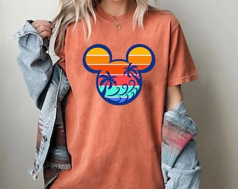 Mickey Head Summer Shirt, Disney Summer Vibes Shirt, Summer Beach Shirt, Mickey Head Shirt, Palm Tree Shirt, Disney Trip Shirt, Vacay Mode