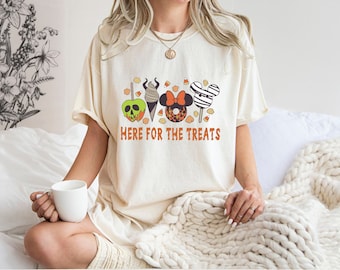 Hier für die Leckereien Shirt, Vintage Disney Halloween Snacks Shirt, Disney Gruselige Saison T-Shirt, Epcot Party Shirt, Disney Halloween Gruppe Shirt