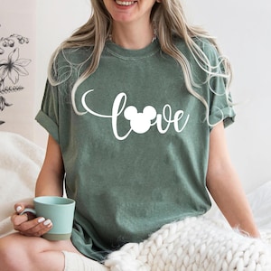 Mickey Head  Love Shirts,Mickey Heart Shirts,Disney Couple Matching T-Shirts,Cute Mickey Valentine Shirts,Mickey Heart Love