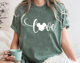 Mickey Head  Love Shirts,Mickey Heart Shirts,Disney Couple Matching T-Shirts,Cute Mickey Valentine Shirts,Mickey Heart Love