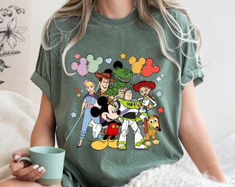 Camiseta de Toy Story con colores cómodos, camiseta "Hasta el infinito y más allá", sudadera con personajes de Toy Story, camiseta de viaje en grupo a juego de Toy Story y sus amigos