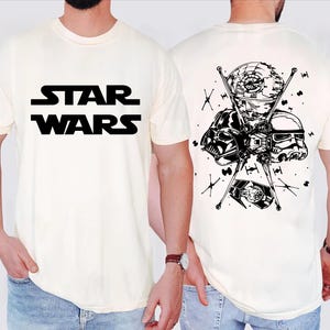 Disney Star Wars Two Sided T-Shirt, Star Wars Shirt, Darth Vader Shirt, Galaxy's Edge Shirt, Retro Star Wars Shirt