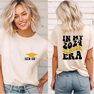 In My Senior Era Shirt, Class of 2024 Retro Senior Shirt, College Graduation Shirt, Senior Era 2024 Graduation Gift Shirt