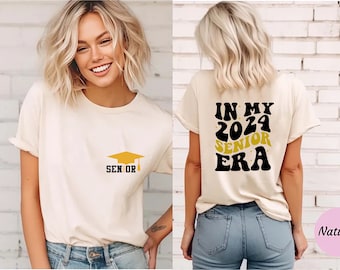 In meinem Senior Era Shirt, Klasse von 2024 Retro Senior Shirt, College Abschluss Shirt, Senior Era 2024 Abschluss Geschenk Shirt