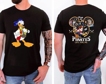 Disney Pirates of Caribbean Shirt, Custom Disney Pirates Donald Shirts, Pirate Tee, Pirate's Life, Disney Cruise Shirt, Mickey and Friends