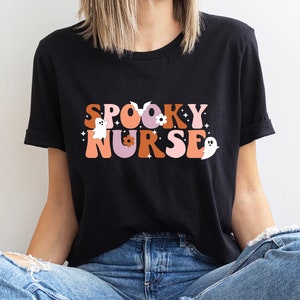 Comfort Colors Halloween Nurse tshirt, Spooky Nurse tshirt, Nurse Halloween Gifts, Halloween Party Shirt, Nurse Halloween T-shirt,