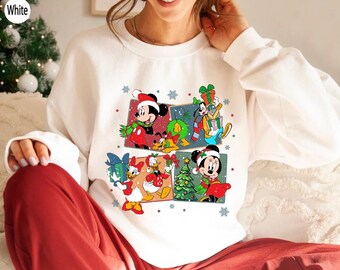 Mickey & friends Disney Weihnachtshemd, Pinkes Weihnachts-T-Shirt-Sweatshirt, Mickeys sehr frohes Weihnachtshemd, WWW Disneyland-Reisegeschenk