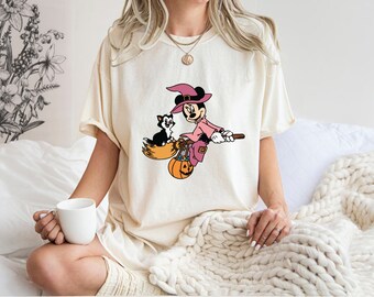 Minnie retroshirt, Minnie Halloween-shirt, Halloween Disney-shirt, Disney Girl-shirt, Halloween-shirt meisje, Halloween-shirt, Halloween 2024-shirt