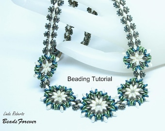 Beading Jewelry Tutorial for Round About Flower Necklace