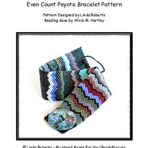 Bead Pattern Only - Microwaves Even Count Peyote Bracelet Tutorial, Instant Download