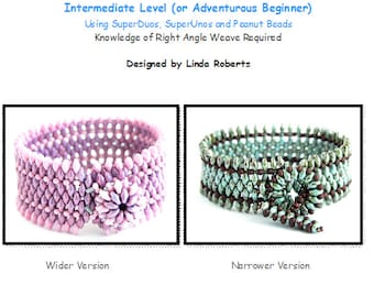 Kralentutorial - patroon kruidenarmband - haaks geweven, onmiddellijke download